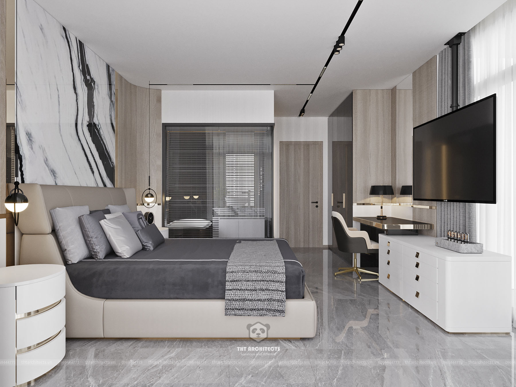 tht architects - Trường villa Bình Thuận - phòng ngủ master 02